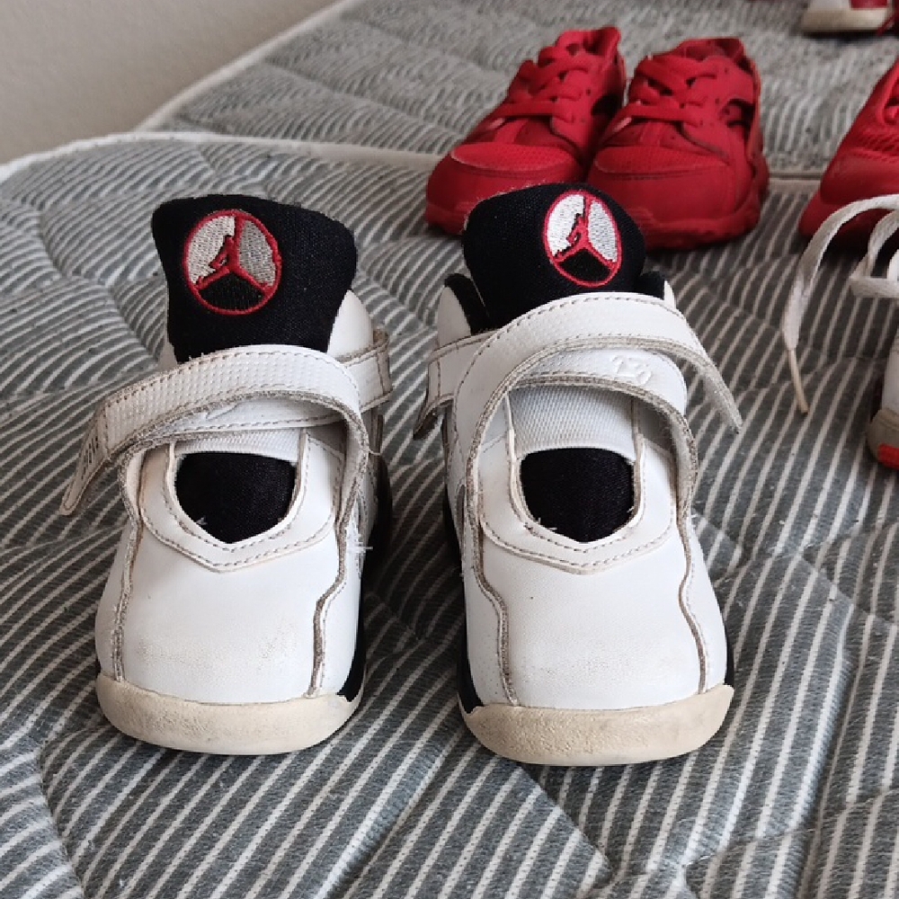 Kids White and Black Sneakers